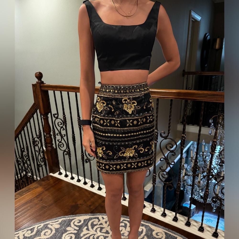 Black short two piece dress!